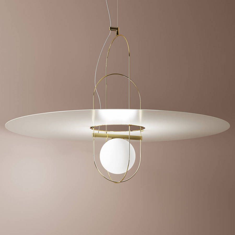 Fontana Arte Wit gouden LED hanglamp Setareh