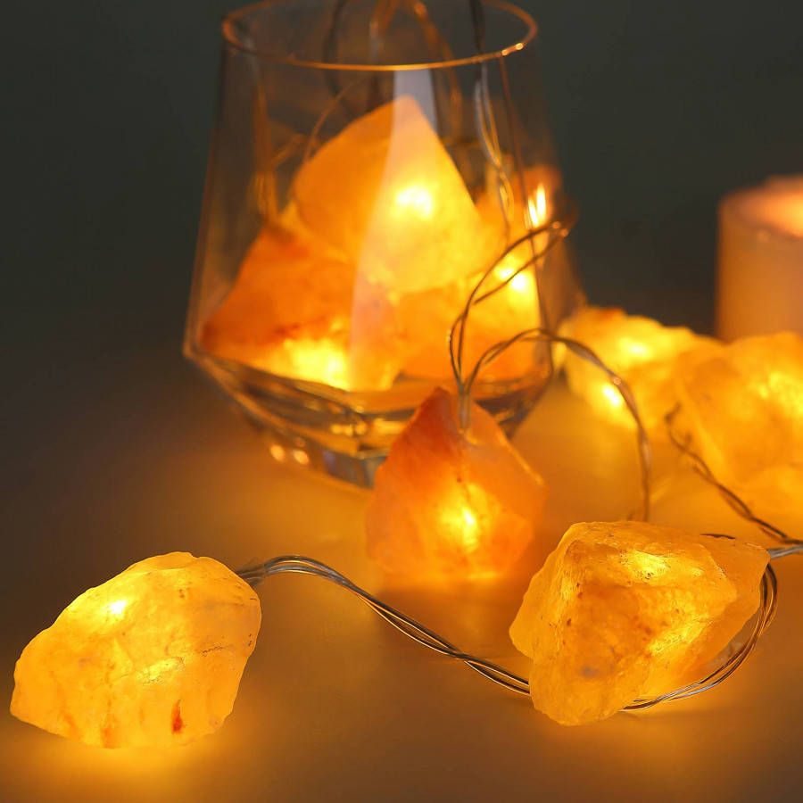 Globo LED zoutkristal lichtketting Hoku, 10 lamps