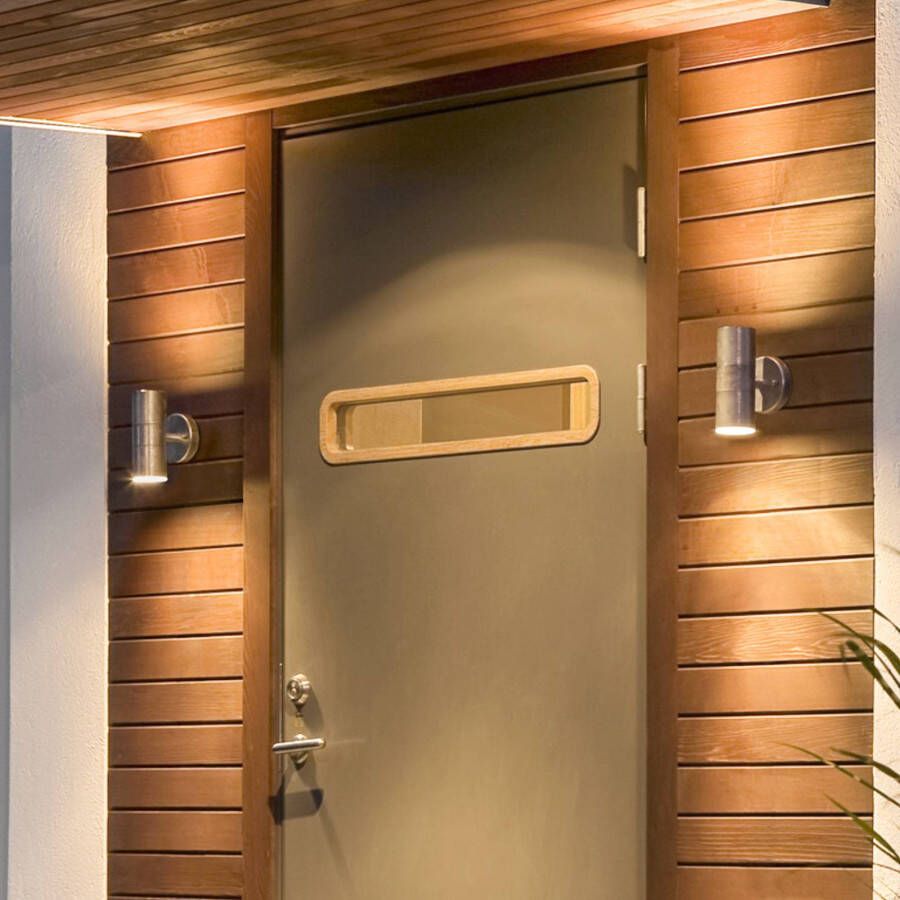 Konstsmide Buitenlamp 'Modena' Wandlamp, twinspot, GU10 / 230V, kleur Verzinkt