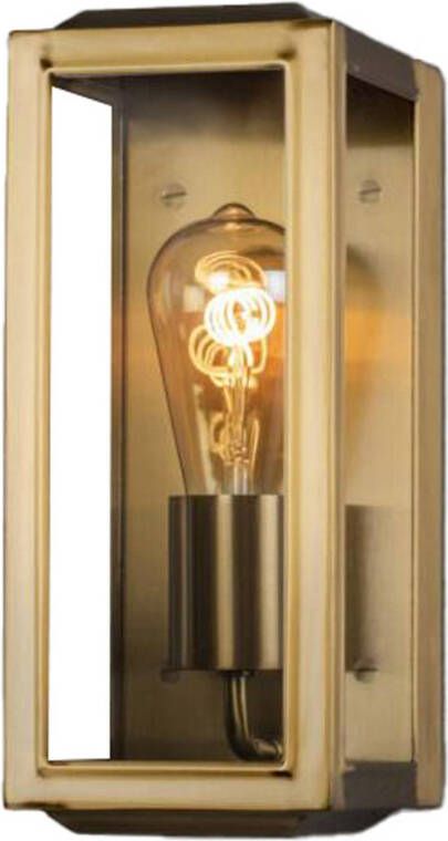 Konstsmide Buitenwandlamp Carpi, messing, breedte 12, 5cm