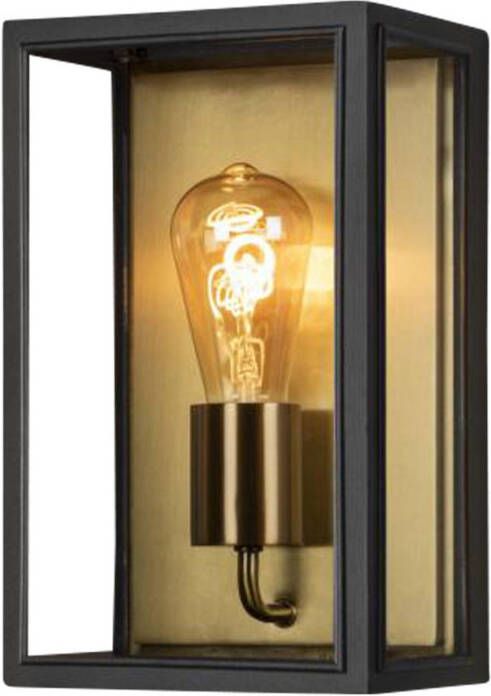 Konstsmide Buitenwandlamp Carpi, zwart, breedte 18cm