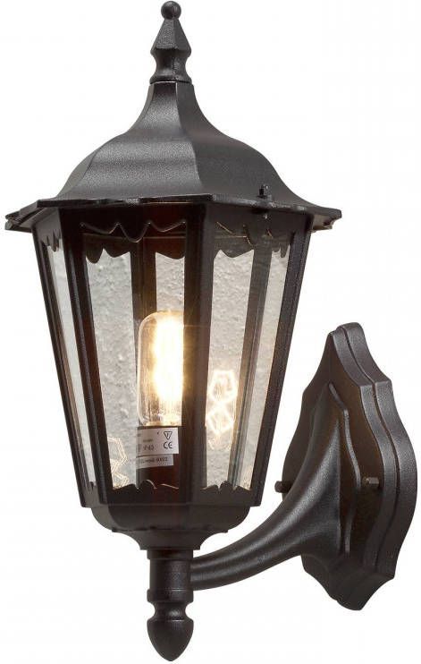 KonstSmide Klassieke muurlamp Firenze Up zwart 7213 750