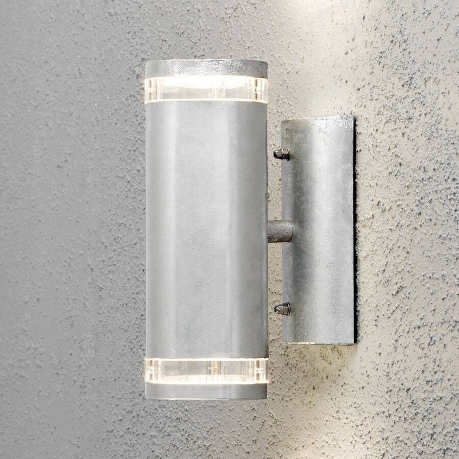 KonstSmide Wandspot Modena Up Down 2 lichts 23cm zinkgrijs 7512 320