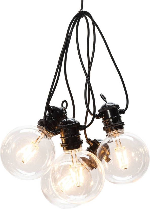 KONSTSMIDE Led lichtsnoer Led globe biertuinverlichting systeem uitbreiding, retrodesign, 10 heldere lampen/10 amberkleurige dioden(1 stuk )
