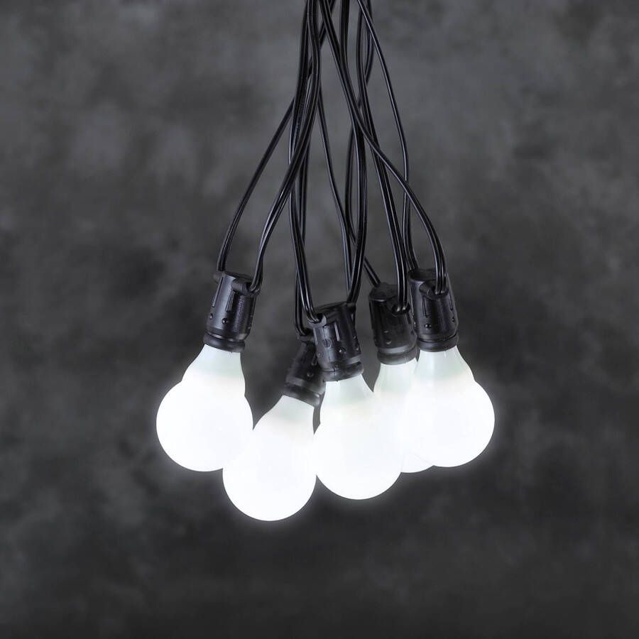 Konstsmide Christmas 24V systeem lichtketting tuincafé, LED E10, wit