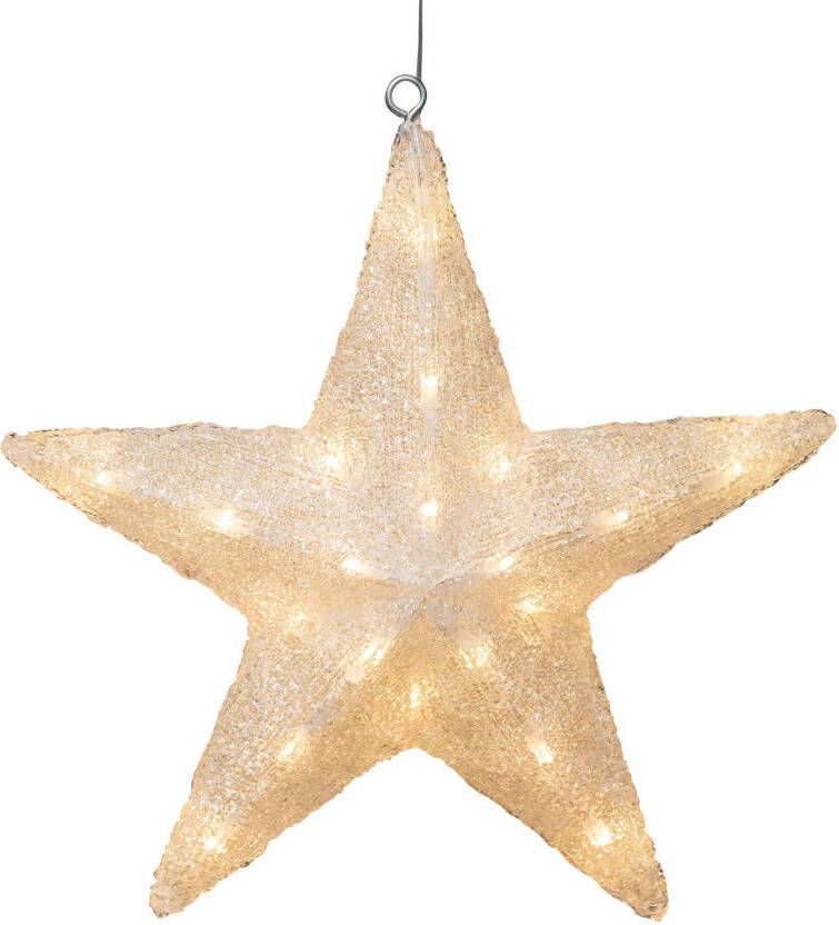 KONSTSMIDE Led ster Kerstster, acryl ster, kerstversiering buiten(1 stuk )