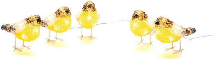 Konstsmide Christmas LED lichtfiguren vogels voor buiten, 5 per set