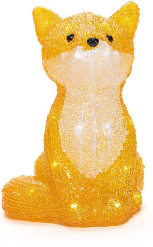 KONSTSMIDE Kerstfiguur Kerstversiering buiten Led acryl vos, 32 koudwitte dioden(1 stuk )