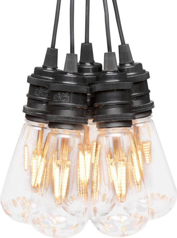 KONSTSMIDE Led lichtsnoer Kerst versiering Kerstversiering buiten Led globe party lichtsnoer, retrodesign, 10 amberkleurige dioden(1 stuk 1 stuk )