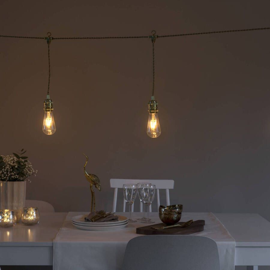 KONSTSMIDE Led lichtsnoer Led globe party lichtsnoer, retrodesign, 8 amberkleurige dioden(1 stuk )