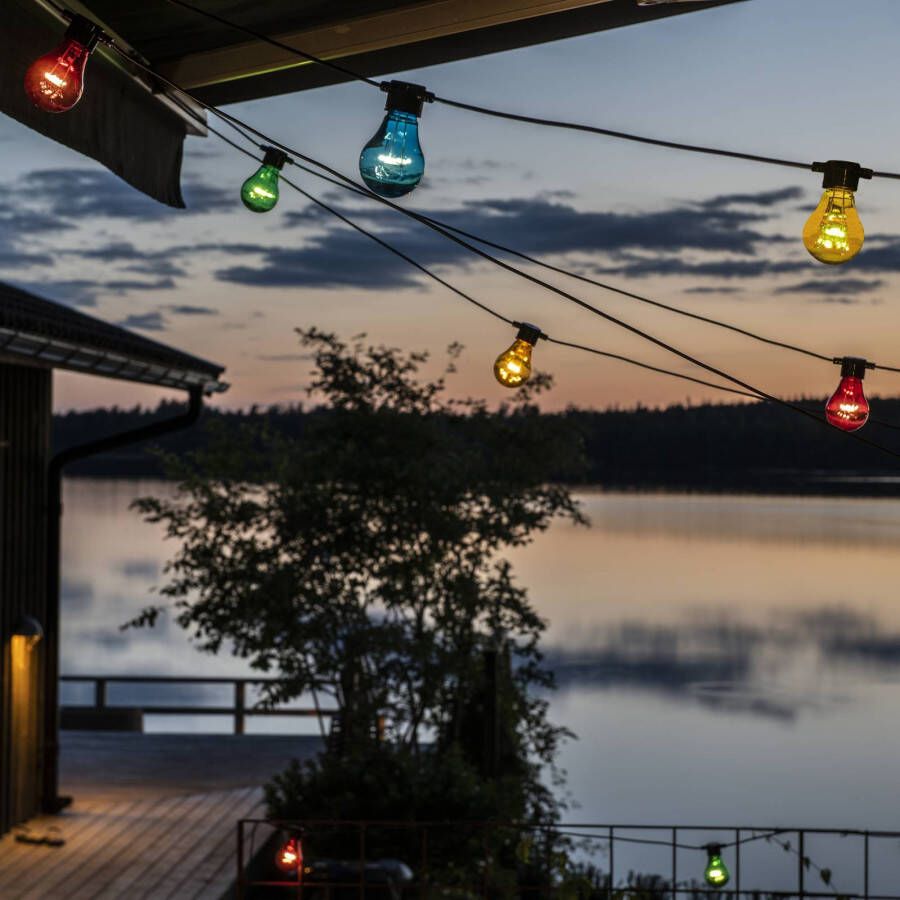 Konstsmide Christmas Lichtketting Biergarten 10 kleurrijke LED lampen