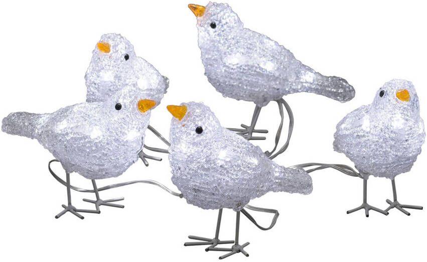 Konstsmide Christmas Schattige buitendecoratie LED Vogelkwintet