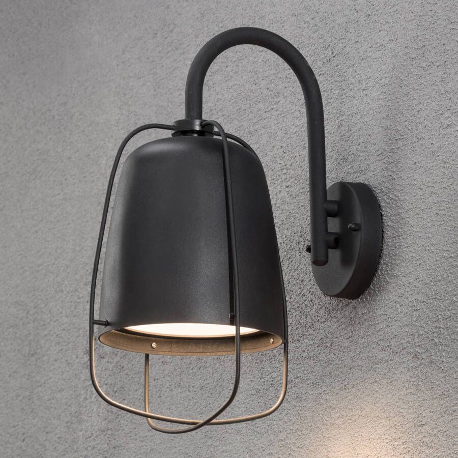 Konstsmide Buitenlamp 'Perugia' Wandlamp, E27 max 60W / 230V, kleur Zwart