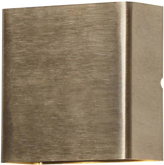 Konstsmide LED buitenwandlamp Chieri, 4 lamps van messing