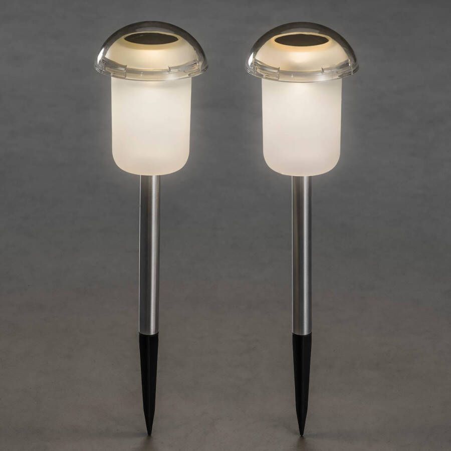 KonstSmide Solar tuinlamp Asissi(2x)40cm transparant 7809 000
