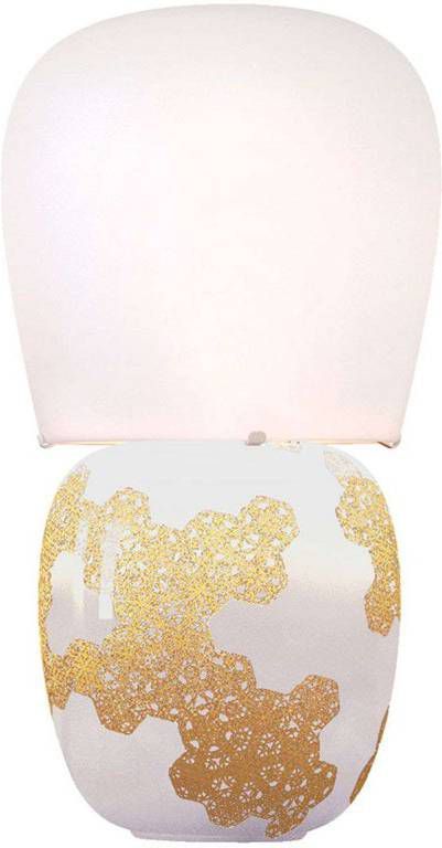 Kundalini Hive keramische tafellamp, wit