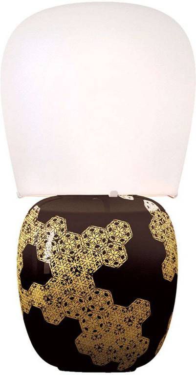 Kundalini Hive keramische tafellamp, zwart