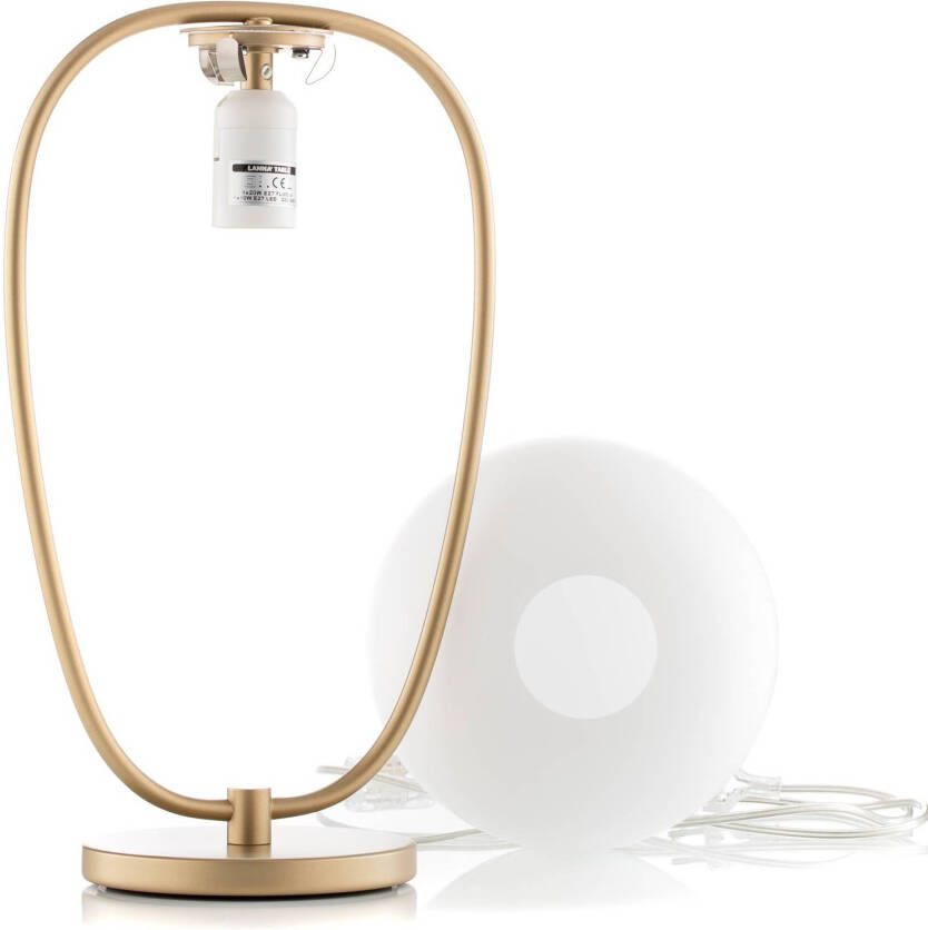 Kundalini Lannà, tafellamp m. mondgeblazen glas