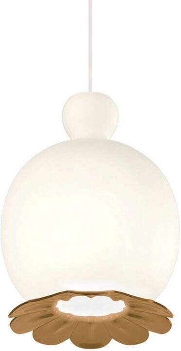 Kundalini Opyo hanglamp, mondgeblazen, messing