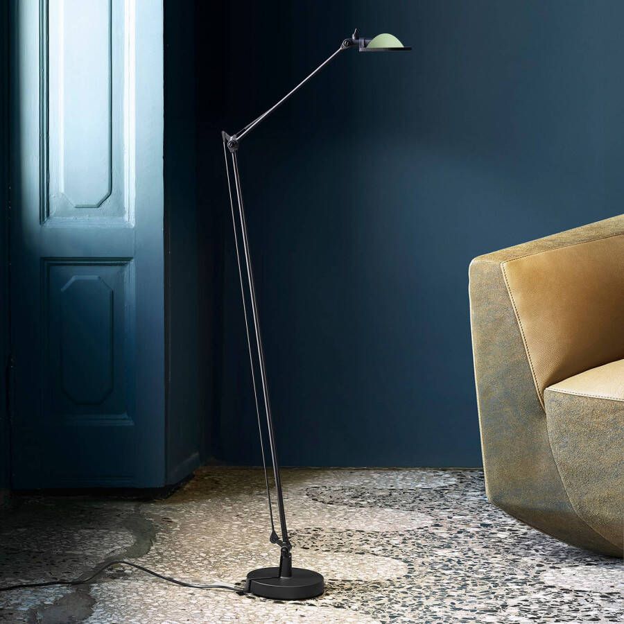 Luceplan Berenice vloerlamp zwart, kop groen