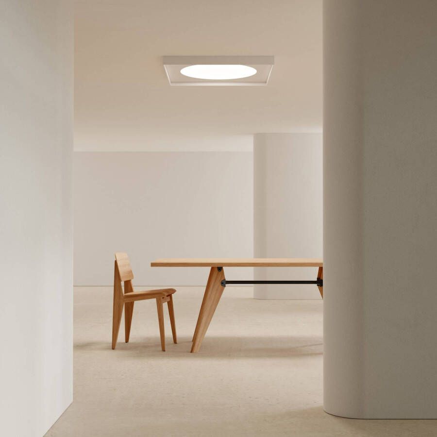 Luceplan Cassette LED wandlamp fase Cut 40x40cm