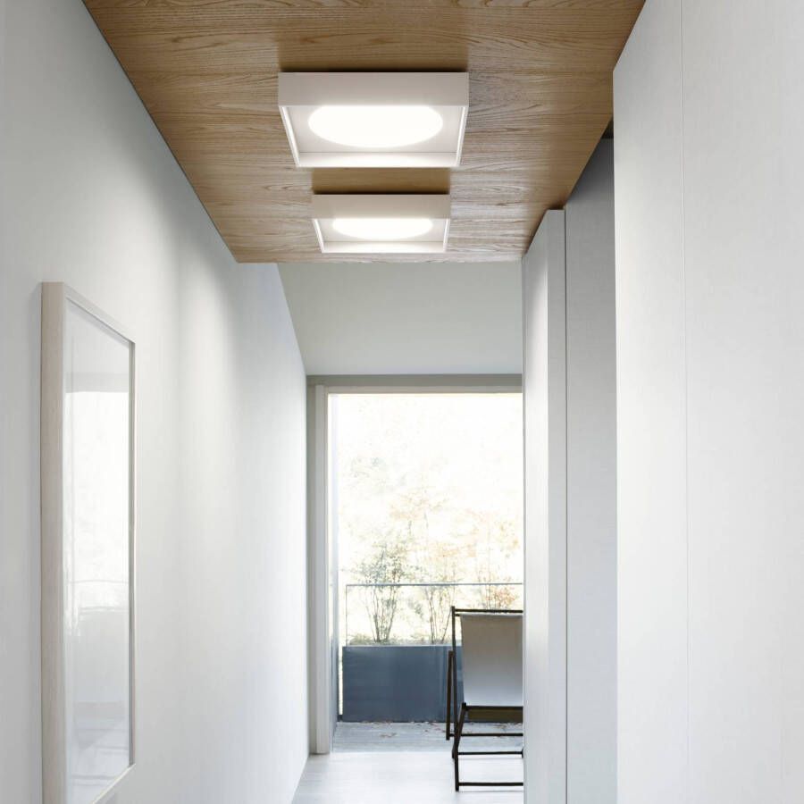 Luceplan Cassette LED wandlamp fase Cut 60x60cm