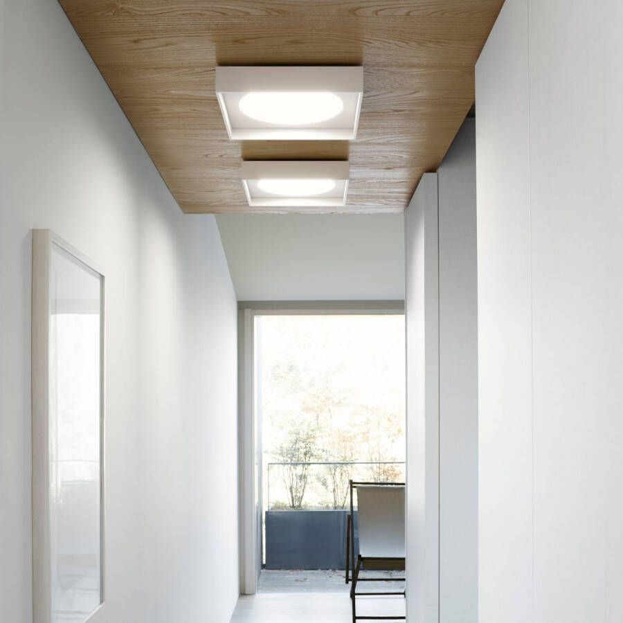 Luceplan Cassette LED wandlamp fase Cut 90x90cm