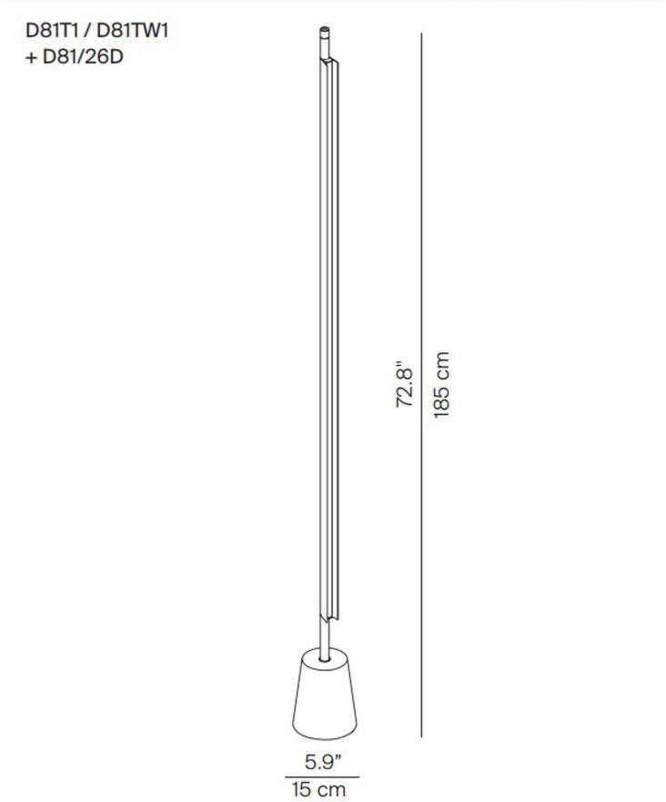 Luceplan Compendium LED vloerlamp 2.700K aluminium
