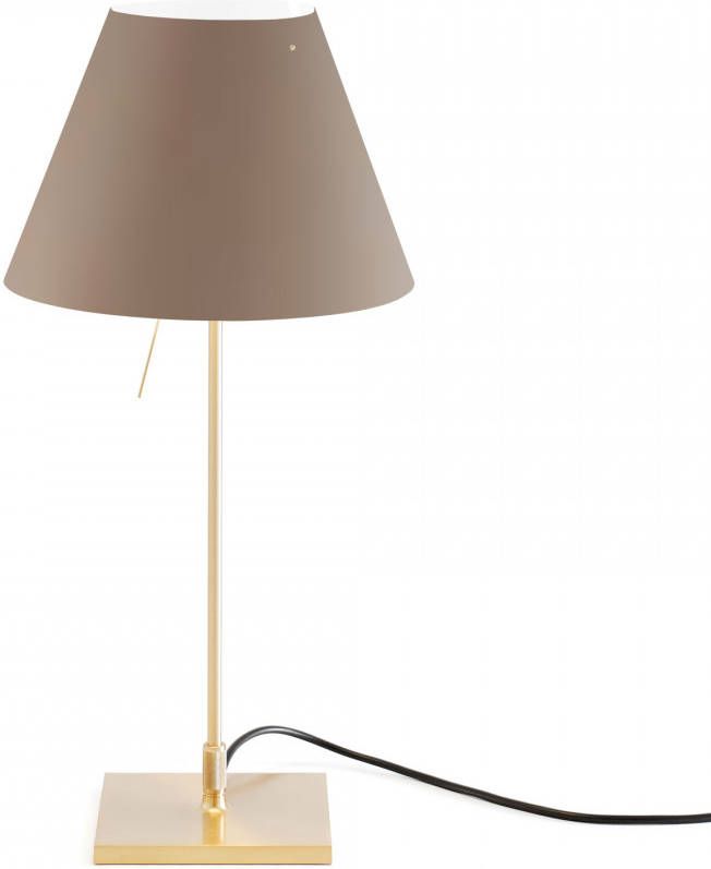 Luceplan Costanzina tafellamp messing nogabruin