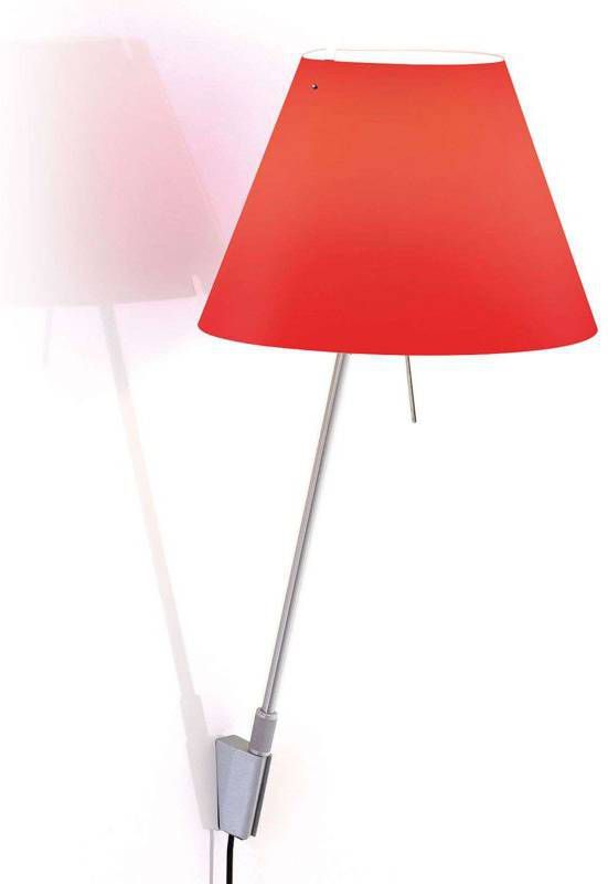Luceplan Costanzina wandlamp aluminium, rood