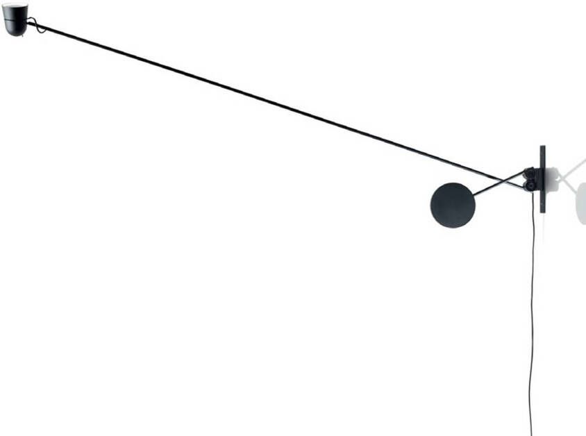 Luceplan Exclusieve LED wandlamp Counterbalance zwart