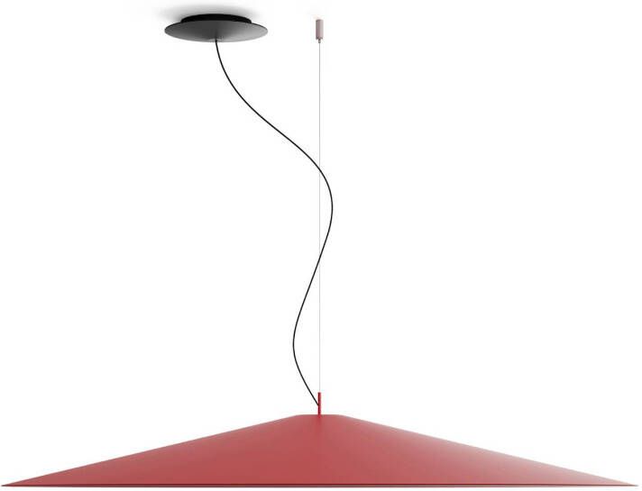 Luceplan Koinè, LED hanglamp 927 Ø, 110cm rood