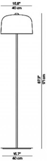 Luceplan Zile vloerlamp, mat zwart