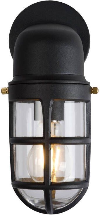 Lucide Dudley Wandlamp Buiten 1xe27 Ip44 Zwart