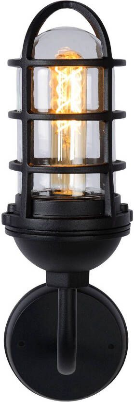 Lucide Limal Wandlamp Buiten zwart 1xe27 60w ip44 alumin.