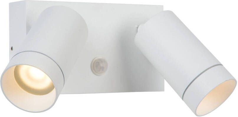 Lucide buitenwandspot Taylor sensor, 2 lamps wit