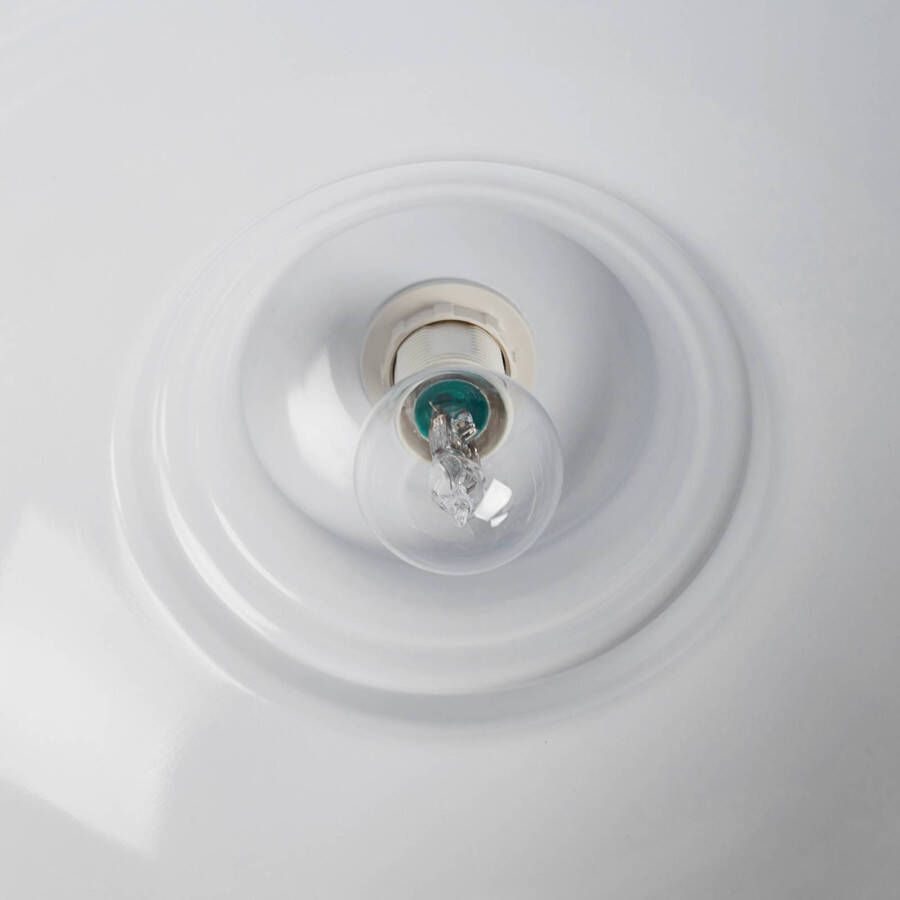 Lucide Hanglamp Isla met metalen kap, wit