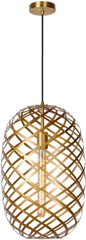 Lucide hanglamp Wolfram mat goud/messing Ø32 cm Leen Bakker