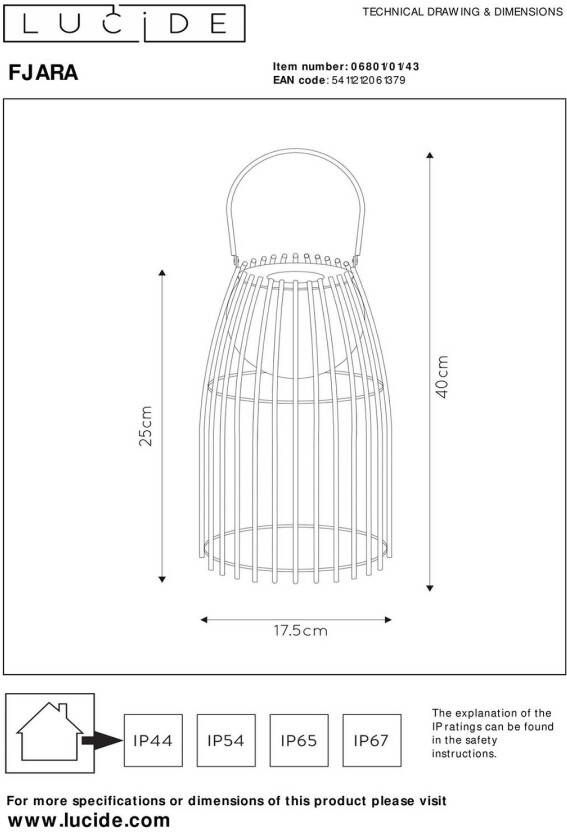 Lucide  FJARA Tafellamp   Bruin