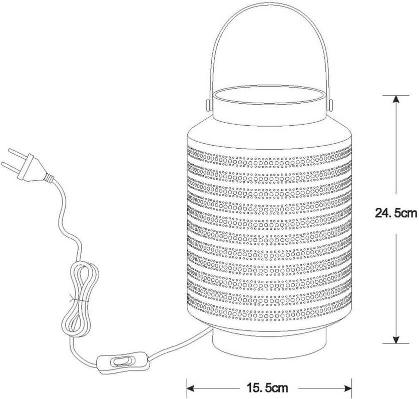 Lucide Jamila Tafellamp Ø 15, 5 Cm 1xe14 Grijs