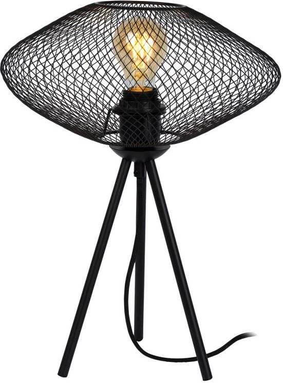 Lucide Tafellamp Mesh, hoogte 41 cm, driebeen, zwart
