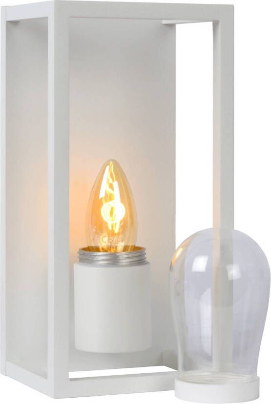Lucide Carlyn Wandlamp Badk. wit 1xe14 6w ip54 alumin.