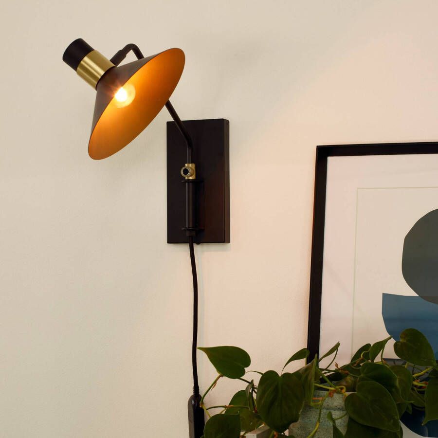 Lucide Pepijn Wandlamp 1xe14 3 Stepdim Zwart