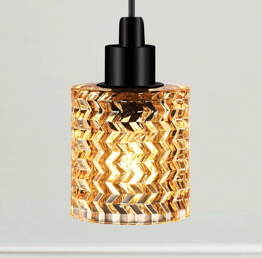 Nordlux Hanglamp Hollywood met glazen kap, amber