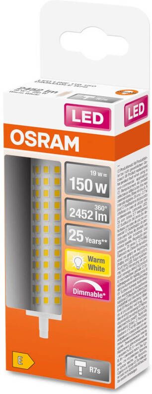 Osram LED lamp R7s 19W 2.700K dimbaar