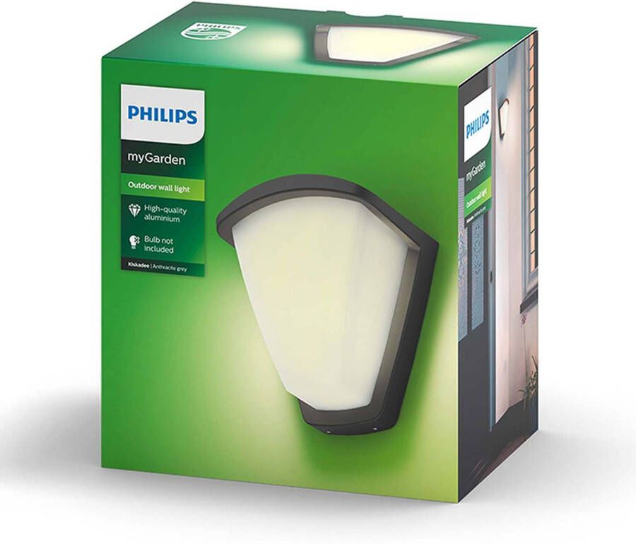 Philips myGarden Wandlamp Kiskadee 1x42 W antraciet 1738393PN