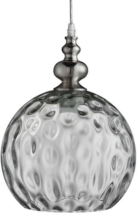 Searchlight Antiek gevormde hanglamp Indiana zilver