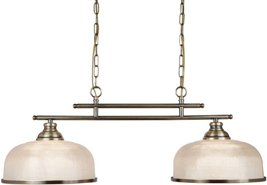 Searchlight Hanglamp Bistro II 2 lamps messing