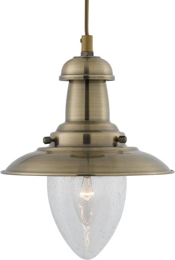 Searchlight Hanglamp Fisherman Ø, 18cm in messing