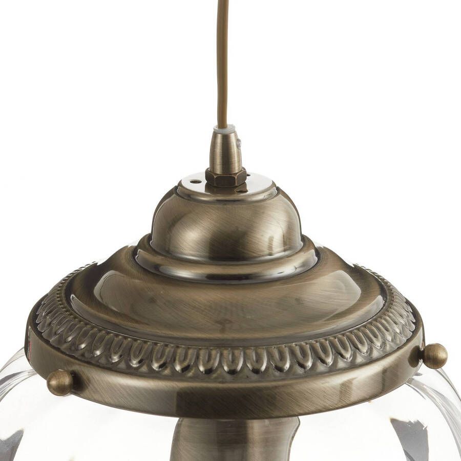 Searchlight Hanglamp Pineapple, messing antiek